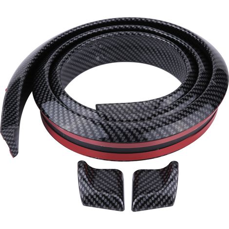 1,5 M / 4,9 Ft Carbonfaser-heckspoilerlippe Aus Weichem Gummi, Schwarz