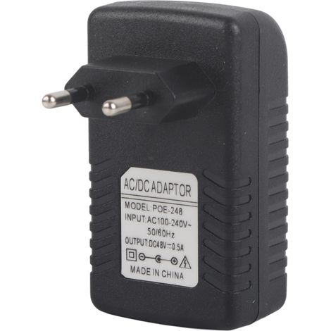 48v 0,5a Poe-wandeinspritzdüse Ethernet-adapter Ip-telefon-/kamera-netzteil Eu-stecker