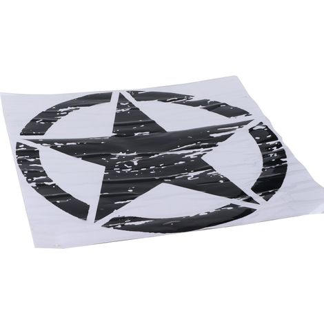 Autoaufkleber, 50 Cm (19,7 Zoll) Pvc-autoaufkleber, Schwarzer Stern, Passend Für Ford F150, Wrangler, Rubicon, Jk, Cj, Tj Und Yj.