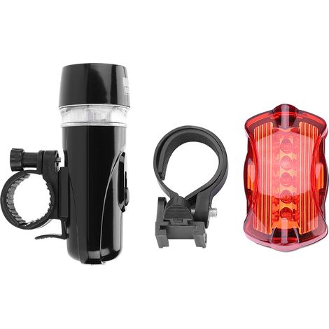 Wasserdichtes 5-led-fahrradscheinwerfer-set (vorne Und Hinten), Sicherheitslichtzubehör (schwarz)
