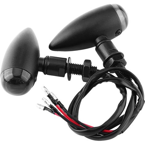 Stück Motorrad-blinker In Bullet-form, Bernsteinfarben, Schwarz