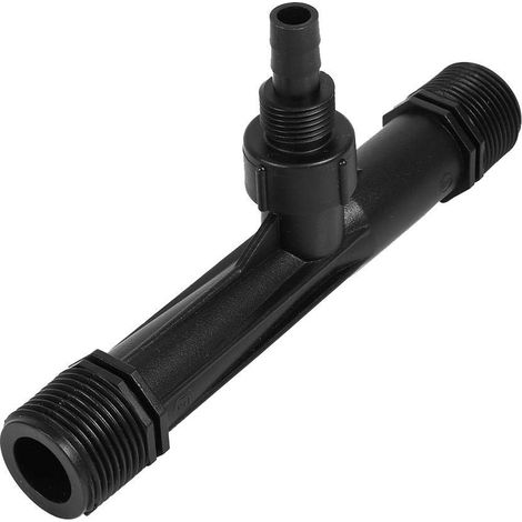 Wytino Düngemittel-injektionsrohr, Venturi-bewässerungsdünger-injektor 1/2", 3/4", 1" Zoll, Landwirtschaftlicher Gartenmischer-injektor, Landwirtschaftliches Werkzeug Aus Schwarzem Kunststoff (1 Zoll)