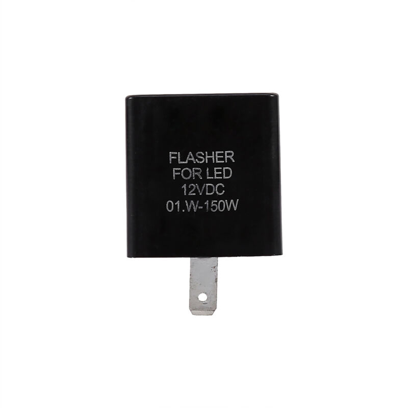 12v 2-poliges Schwarzes Blinkerrelais Für Motorräder, Led-anzeige