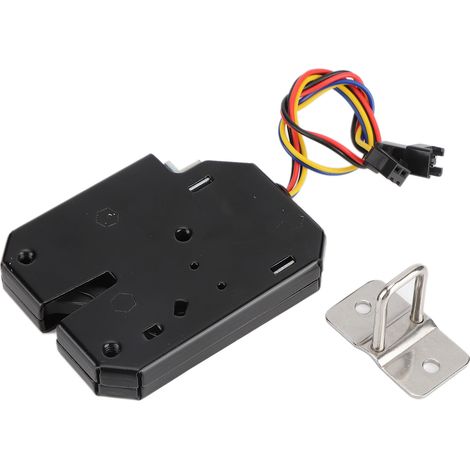Schwarzes Stahl-schubladenschloss Mit Elektromagnetischer Steuerung (12 V, 2 A Dc)