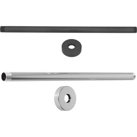 Deckenmontierter Duscharm, 20-mm-duschkopf Aus Edelstahl, Duschsäulenverlängerung, Npt-duschverlängerungsrohr, Gewinde-duscharmaturen Für Hotels (40,6 Cm / 6 Zoll, Schwarz)