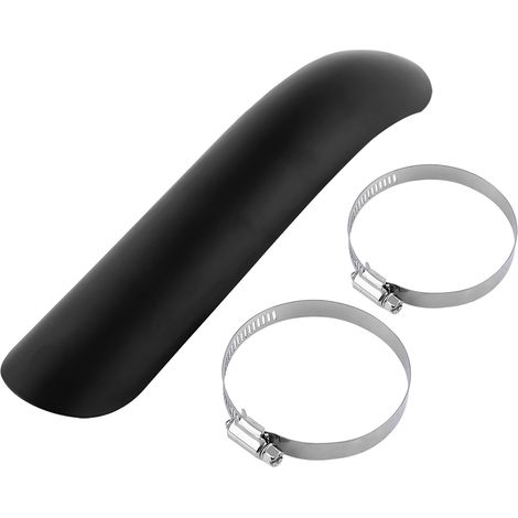 Hitzeschutz Für Motorradauspuff, Schalldämpferschutz, Wärmedämmung, Gebogene Auspuffrohrabdeckung Aus Stahl (schwarz)