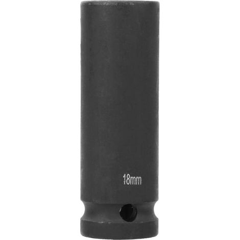 Leicht Zu Finden Und Einzusetzen, 1/2 Zoll Tief, 6-kant-schlagschrauber-einsatz Aus Stahl. Langlebige Befestigung. Satinierte Schwarze Beschichtung Für 1/2" (18 Mm) Antriebsverlängerung.