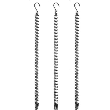 Hängekette 58,5 Cm / 23,03 Zoll, 14 Kg, Robuste Eisen-hängekette Mit Tragkraft Und Haken, Schwarz, Für Topfpflanzen