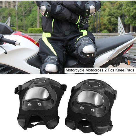 2-teiliges Edelstahl-motorrad-motocross-atv-knieschoner-schienbeinschutz-set Für Erwachsene