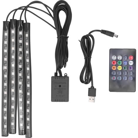 8-farbige Rgb-led-lichtleiste Mit 48 Leds Und Soundsteuerung Für Partydekoration, Dc 512 V