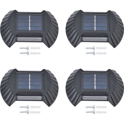 4er-set Wasserdichte, Multifunktionale Led-solar-wandleuchten Für Terrasse, Hof, Garten, Einfahrt, Weißes Licht