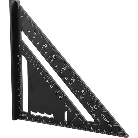 7-zoll-multifunktions-zimmermannswinkel, Dreiecklineal Aus Metall/aluminium, Winkel, Markierungslehre, Führung, Winkel 45/90 Grad/zimmermannswerkzeug/markierungs- Und Führungswerkzeug Für Die Holzbear