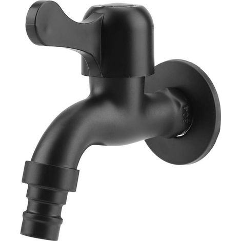 Schwarzer Wandwasserhahn Aus Edelstahl 304 Zur Gartenmontage Für Badezimmer (1)
