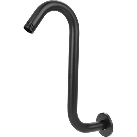 Zoll (ca. 20 Cm) Langer, Hochgezogener Duschverlängerungsarm Aus Edelstahl 201, S-förmig, G1/2, Badezimmerzubehör, Schwarz