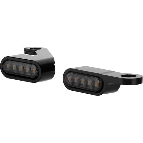 2-teiliges Mini-led-blinker-set, Korrosionsbeständiges Aluminiumlegierungs-motorradzubehör, Schwarzer Spiegel