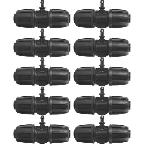 10 Stück 16 Mm Auf 4/7 Zoll Widerhaken-t-verbinder Für Pe-schläuche Zur Gartenbewässerung