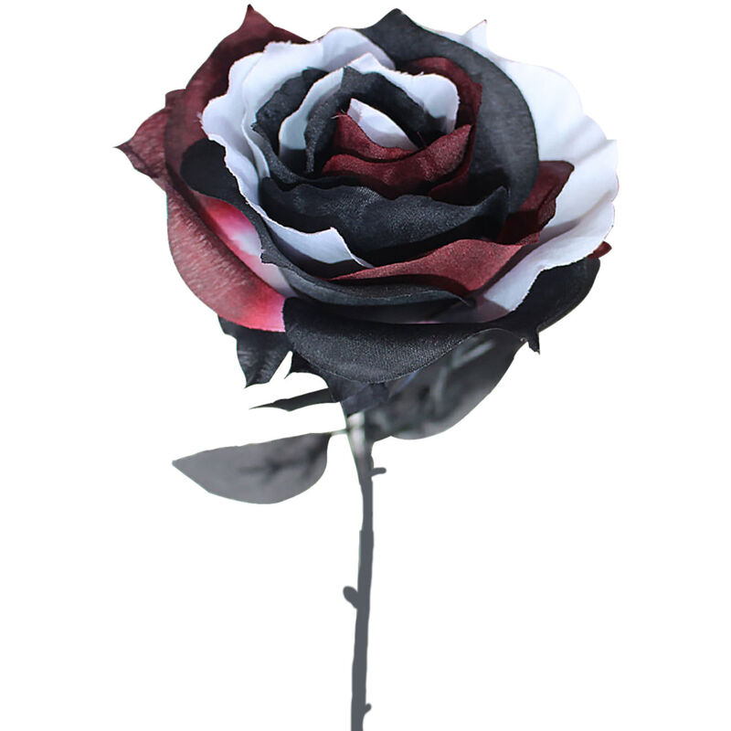 Strauß Künstlicher Seidenblumen Mit Einem Stiel, Schwarze Künstliche Blumen, Gotische Hochzeitsdekoration (v)