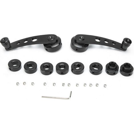 3-zoll-fensterheberkurbel-set Aus Schwarzer Cnc-gefräster Aluminiumlegierung Für Chevy