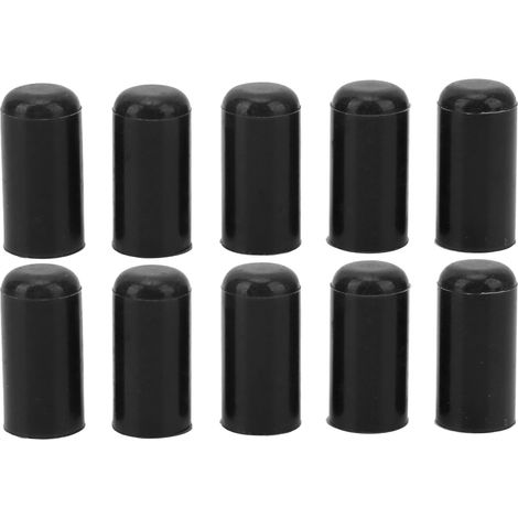 10 Stück 6-mm-silikon-saugschlauchkappen, Verschleißfest, Flexibel, Wasserdicht, Für Kfz-ansaugschläuche, Endkappen, Schwarz