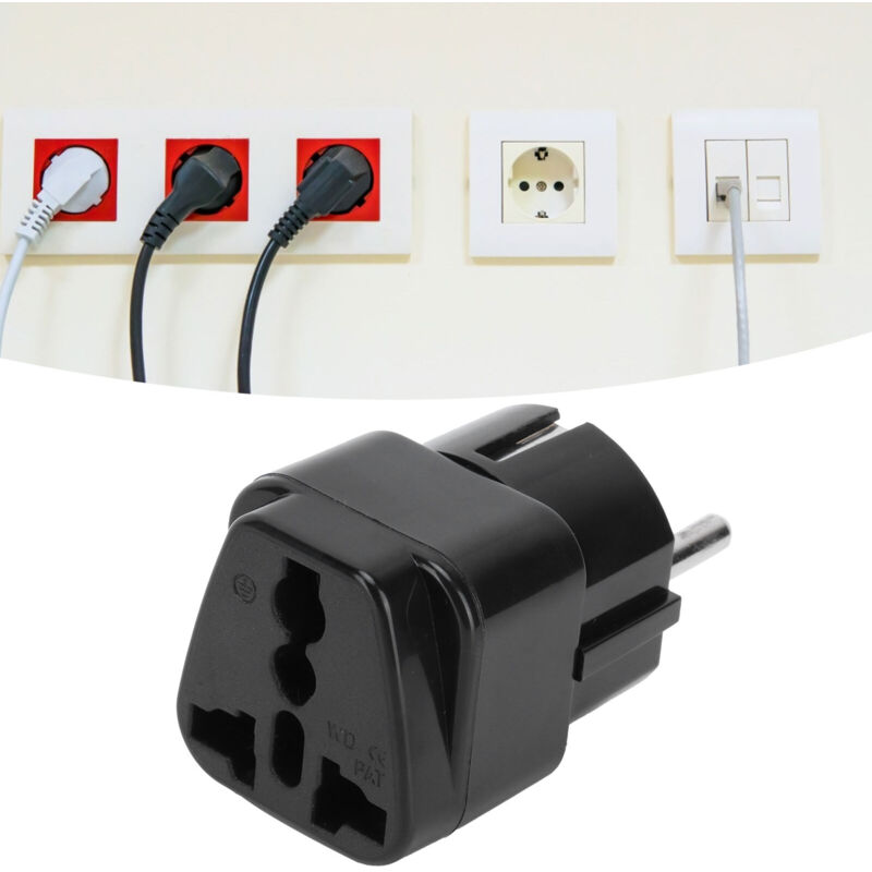Reise- Und Heimsteckdosenadapter, Eu-netzsteckeradapter, Europäischer Eu-adapter 100–250 V 10 A
