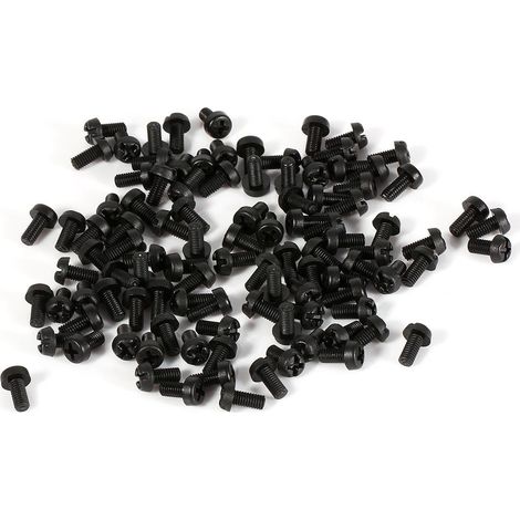 Nylonschrauben, M3-schraubenmuttern, Rundkopf, Phillips-zylinderkopf, Nylon, 6 Mm (schwarz)