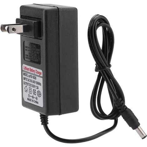 Ersatz-akkuladegerät, Weitbereichseingangsspannung, Sicheres Und Schnelles Laden, Ac100-240v Dc 16,8v 2a, Ersatz-netzteil, Lithium-ionen-akkuladegerät, Sicheres Laden, Schwarz (us)