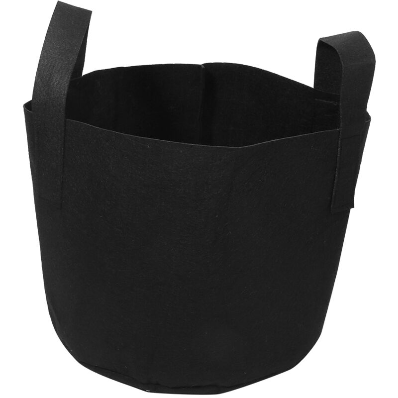 Schwarzer Pflanzsack, Pflanztopf Mit Belüftung Für Blumen Und Pflanzen (5 Gallonen, 25 X 30 Cm)