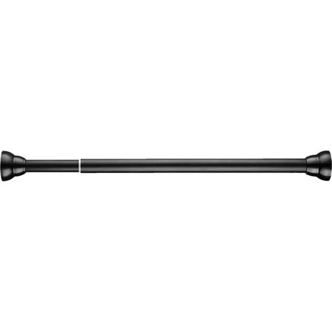 Gardinenstange, Schrauben- Und Bohrfreie Montage, Ausziehbar Und Verstellbar, Schwarz, 30–45 Cm