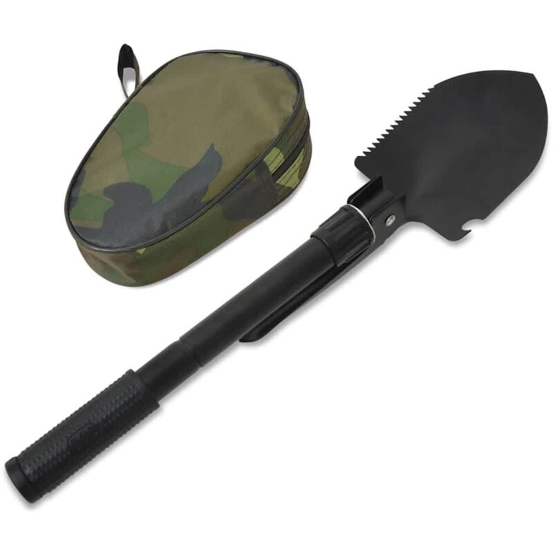 Klappspaten Aus Kohlenstoffstahl, Schwarz, Leichter, Tragbarer, Ergonomischer Klappspaten Aus Hochwertigem Kohlenstoffstahl Für Alle Gelegenheiten: Outdoor, Camping, Wandern, Gartenarbeit, Notfälle