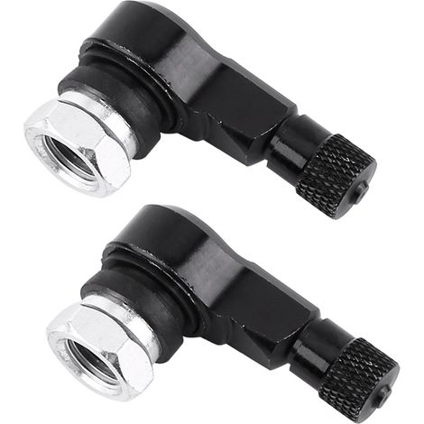 Universelle Aluminium-motorradfelgen, 2 Stück, 11,3 Mm, Reifenventilkappen, Schwarz, 90 Grad