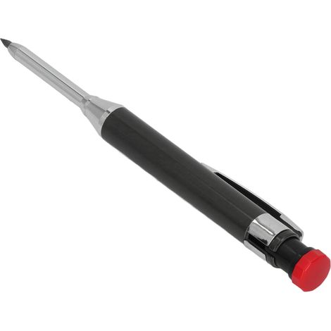 Mechanischer Zimmermannsbleistift, 12 Minen, Robustes Set Mit Langer Spitze Für Tiefe Bohrungen In Der Holzbearbeitung, Schwarz