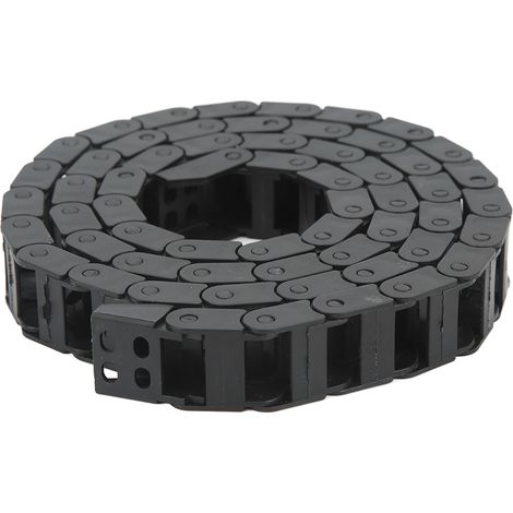 Nylon-kabelzugkette, Flammhemmend, Hitzebeständig, Schwarz, Mit Endverbinder Für Cnc-maschinen