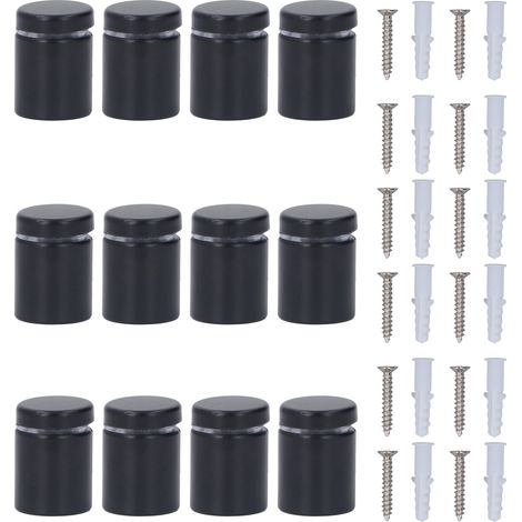 12 Sets Edelstahl-befestigungsschrauben Für Werbenägel, Glashalterungen Für Spiegel, Montagewerkzeuge