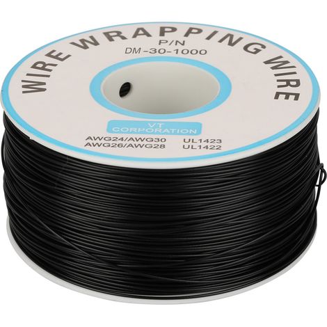 1 Rolle Single Copon Tire 30awg Kabel 0,25mm Kerndurchmesser (schwarz)