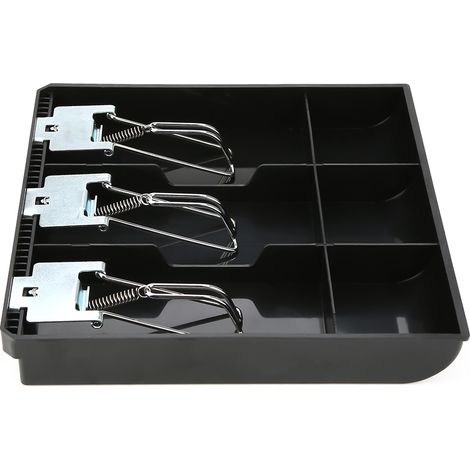 Kassenschublade, Ersatzkassette, Drei Kästchen Mit Metallclip (schwarz)
