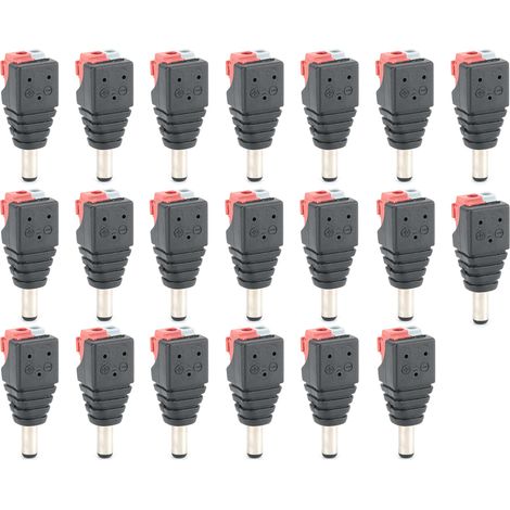Stecker, Kabelanschluss, Gleichstromstecker, Klinkenadapter Für Led-lichtleisten, 5,5 X 2,1 Mm, 20 Stück