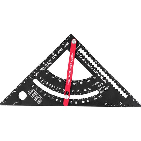 Dreieckslineal Für Die Holzbearbeitung, Präzise Laserskala Aus Aluminiumlegierung Mit 7-zoll-goniometer