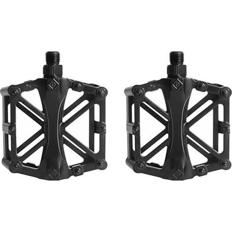 Mountainbike-pedale Aus Aluminiumlegierung, Hohl, Stabil, Leicht, Hohe Festigkeit, Breites Set Schwarzer Rennradpedale