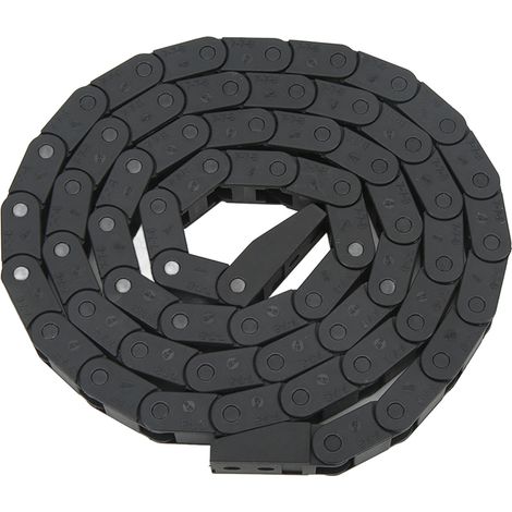 Schwarze Kunststoff-kabelkette, Kabelhalter Mit Endverbinder Für Cnc-maschinen, 1 Meter