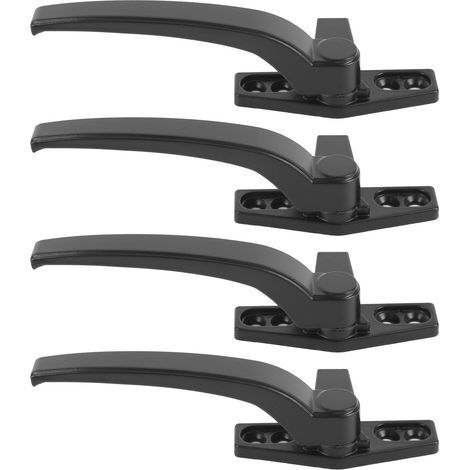 Fenstergriff Aus Aluminiumlegierung, Für Flache Und Nach Außen Öffnende Fensterflügel, Sicherheitsverriegelung, Rechts, Schwarz