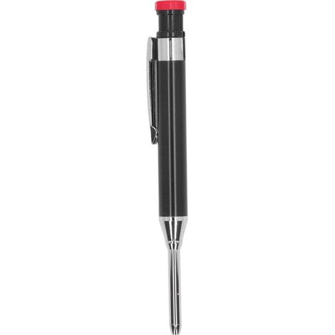 Robuster Mechanischer Zimmermannsbleistift Mit Langer Spitze Und Tieflochbrecher Für Holzarbeiten, Schwarz