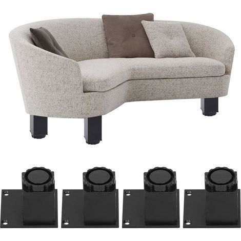 Set Mit 4 Möbelfüßen, 60 Mm Verstellbare Tischbeine Aus Edelstahl, Geeignet Für Bad, Büro Und Küche, Höhenverstellbar Von 0-15 Mm, Inklusive Edelstahlschrauben