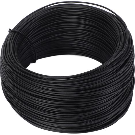 Rolle Verzinkter Eisenbindedraht, 0,75 Mm, 50 M, Pvc-beschichtet, Zum Verbinden Von Bewehrungsstäben Und Glasfaserkabeln, Schwarz