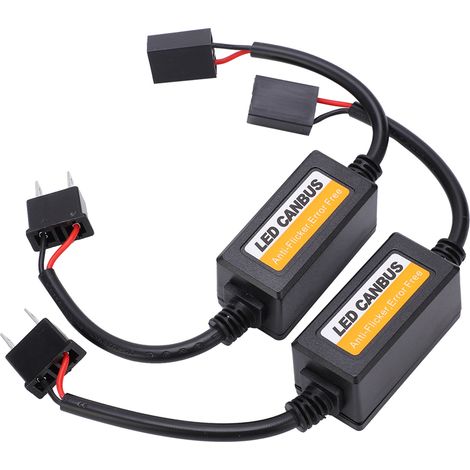 Flimmerfreier Led-decoder Für Das Armaturenbrett, 2 Stück, Fehlercode-löscher, Fehlerbehebung Für H7 Dc 9v 16v