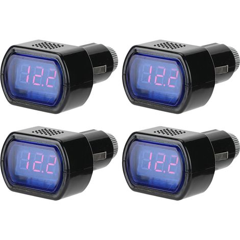 Kfz-voltmeter Mit Led-digitalanzeige, Batteriespannungsüberwachungsdetektor, 4 Stück