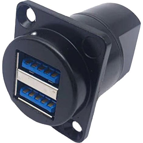 Zwei Usb 3.0-anschlüsse (a-buchse Auf Kupplung), Typ-d-einbauanschluss Für Video, Schwarzes Gehäuse