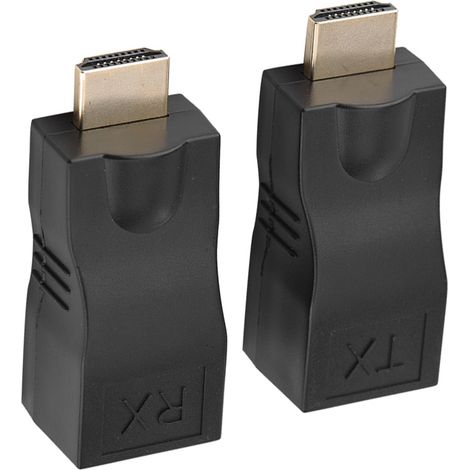 2x Hdmi 30m Auf Rj45 Netzwerkkabel-extender-konverter-repeater Auf Cat-5e Cat6
