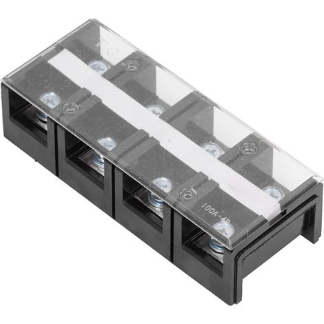 2-reihiger Elektrischer Drahtbarriere-schraubklemmenblock Für Netzteile Mit Abdeckung Ac600v 100atc-1004 (8 Kontaktpunkte)