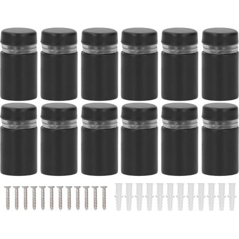12 Sets Werbenägel, Edelstahl-abstandsschrauben, Wandschildhalterung, Montagematerial