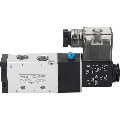 Pneumatisches Elektrisches Magnetventil Von Berm, 2 Positionen, 5 Wege, Elektromagnetische Steuerung, 12 V Dc